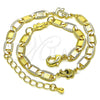 Tobillera Elegante 03.63.2272.10 Oro Laminado, Diseño de Elefante y Mariner, Pulido, Tono Dorado (06 MM Thickness, 10 Inches Length)