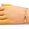 Pulsera Elegante 03.63.2274.07 Oro Laminado, Diseño de Mano de Dios y Mariner, Pulido, Tono Dorado (06 MM Thickness, 7 Inches Length)