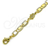Pulsera Elegante 03.63.2274.07 Oro Laminado, Diseño de Mano de Dios y Mariner, Pulido, Tono Dorado (06 MM Thickness, 7 Inches Length)