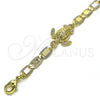 Pulsera Elegante 03.63.2277.08 Oro Laminado, Diseño de Tortuga y Mariner, Pulido, Tono Dorado (06 MM Thickness, 8 Inches Length)