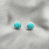 Arete Dormilona 02.399.0046 Plata Rodinada, con Perla Light Turquoise, Pulido, Tono Plateado
