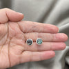 Arete Dormilona 02.399.0050 Plata Rodinada, con Perla Verde, Pulido, Tono Plateado