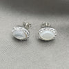 Arete Dormilona 02.399.0058 Plata Rodinada, con Perla Marfil, Pulido, Tono Plateado