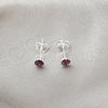 Arete Dormilona 02.397.0039.02 Plata Rodinada, con Zirconia Cubica Dark Ametista, Pulido, Tono Plateado