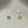 Arete Dormilona 02.397.0039.08 Plata Rodinada, con Zirconia Cubica Peridoto, Pulido, Tono Plateado
