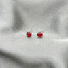 Arete Dormilona 02.397.0040.07 Plata Rodinada, con Zirconia Cubica Rubi, Pulido, Tono Plateado