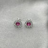 Arete Dormilona 02.397.0041.06 Plata Rodinada, con Zirconia Cubica Rosa, Pulido, Tono Plateado
