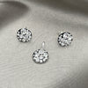 Juego de Arete y Dije de Adulto 10.408.0001.03 Plata Rodinada, con Cristal Blanca, Pulido, Tono Plateado