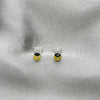Arete Dormilona 02.406.0001.01 Plata Rodinada, Esmaltado Amarillo, Tono Plateado