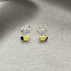 Arete Dormilona 02.406.0001.01 Plata Rodinada, Esmaltado Amarillo, Tono Plateado