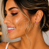 Arete Dormilona 02.406.0001.02 Plata Rodinada, Diseño de Mariquita, Esmaltado Rosado, Tono Plateado
