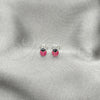 Arete Dormilona 02.406.0001.02 Plata Rodinada, Diseño de Mariquita, Esmaltado Rosado, Tono Plateado