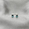 Arete Dormilona 02.406.0001.03 Plata Rodinada, Diseño de Mariquita, Esmaltado Azul claro, Tono Plateado