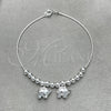 Pulsera de Dije 03.409.0002.07 Plata Rodinada, Diseño de Elefante, Pulido, Tono Plateado (7 Pulgadas de Largo)