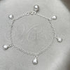 Pulsera de Dije 03.409.0010.07 Plata Rodinada, Diseño de Concha, Pulido, Tono Plateado (7 Pulgadas de Largo)