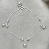 Pulsera de Dije 03.409.0019.07 Plata Rodinada, Diseño de Estrella, Pulido, Tono Plateado (7 Pulgadas de Largo)