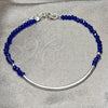 Pulsera Elegante 03.401.0059.07 Plata Rodinada, Diseño de Bola, con Cristal Zafiro Azul, Pulido, Tono Plateado (7 Pulgadas de Largo)