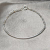 Pulsera Elegante 03.401.0063.07 Plata Rodinada, Diseño de Bola, con Cristal Gris, Pulido, Tono Plateado (7 Pulgadas de Largo)