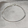 Pulsera Elegante 03.401.0063.07 Plata Rodinada, Diseño de Bola, con Cristal Gris, Pulido, Tono Plateado (7 Pulgadas de Largo)