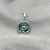 Dije Elegante 05.410.0005.2 Plata Rodinada, con Opal Volcano, Pulido, Tono Plateado
