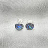 Arete Dormilona 02.410.0001.5 Plata Rodinada, Diseño de Bola, con Opal Volcano, Pulido, Tono Plateado