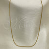Gargantilla Basica 04.02.0020.18 Oro Laminado, Diseño de Rolo, Pulido, Tono Dorado (03 MM Thickness, 18 Inches Length)