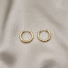 Argolla Huggie 02.195.0189.20 Oro Laminado, Pulido, Tono Dorado