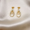Arete Dormilona 02.385.0009 Oro Laminado, Pulido, Tono Dorado