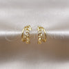 Argolla Pequeña 02.385.0013.20 Oro Laminado, Diseño de Cubana, Pulido, Tono Dorado