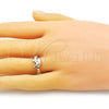 Anillo Multi Piedra 01.213.0038 Oro Laminado, Diseño de Elefante, con Negro Micro Pave, Pulido, Tono Dorado (One size fits all)