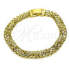 Pulsera Elegante 03.213.0222.07 Oro Laminado, Diseño de Elefante y Bismarco, Pulido, Tono Dorado (Grosor 07 MM, 7 Pulgadas de Largo)