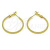 Argolla Mediana 02.93.0007.30 Oro Laminado, Diamantado, Tono Dorado