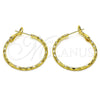 Argolla Mediana 02.93.0009.30 Oro Laminado, Diamantado, Tono Dorado