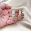 Argolla Huggie 02.283.0074.40 Oro Laminado, con Blanca Zirconia Cubica, Pulido, Tono Dorado