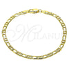 Pulsera Básica 04.63.1420.08 Oro Laminado, Pulido, Tono Dorado (0.80 Gauge, 04 MM Thickness, 8 Inches Length)