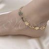 Tobillera Elegante 5.032.007.1.10 Oro Laminado, Diseño de Flor, Pulido, Tono Dorado (13 MM Thickness, 10 Inches Length)