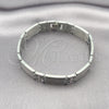 Pulsera Solida 03.114.0360.1.09 Acero Inoxidable, Pulido, Tono Plateado (12 MM Thickness, 9 Inches Length)