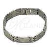 Pulsera Solida 03.114.0360.1.09 Acero Inoxidable, Pulido, Tono Plateado (12 MM Thickness, 9 Inches Length)