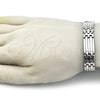 Pulsera Solida 03.114.0315.3.09 Acero Inoxidable, Pulido, Tono Plateado (12 MM Thickness, 9 Inches Length)