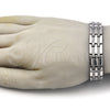 Pulsera Solida 03.114.0274.3.09 Acero Inoxidable, Pulido, Tono Plateado (14 MM Thickness, 9 Inches Length)