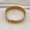 Pulsera Solida 03.114.0221.3.09 Acero Inoxidable, Pulido, Tono Dorado (16 MM Thickness, 9 Inches Length)
