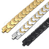 Pulsera Solida 03.114.0221.3.09 Acero Inoxidable, Pulido, Tono Dorado (16 MM Thickness, 9 Inches Length)