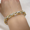 Pulsera Elegante 03.116.0030.09 Acero Inoxidable, Pulido, Dos Tonos (Thickness, 9 Inches Length)