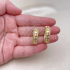 Argolla Huggie 02.213.0571.25 Oro Laminado, Pulido, Tono Dorado
