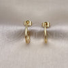 Arete Dormilona 02.163.0232 Oro Laminado, Pulido, Tono Dorado