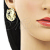 Arete Dormilona 02.341.0163 Oro Laminado, Pulido, Tono Dorado