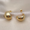 Arete Dormilona 02.163.0242 Oro Laminado, Pulido, Tono Dorado