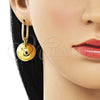 Arete Colgante 02.368.0086 Oro Laminado, Diseño de Bola, Pulido, Tono Dorado