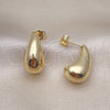 Arete Dormilona 02.163.0267 Oro Laminado, Pulido, Tono Dorado