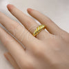 Anillo Elegante 01.196.0024 Oro Laminado, Diseño de Torcido, Pulido, Tono Dorado (One size fits all)